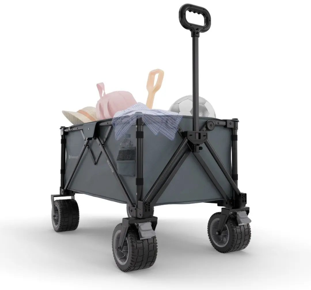 KinderKraft ROLLSTER Bolderkar Inklapbaar - 130 liter - Grijs - afbeelding 2 van 6