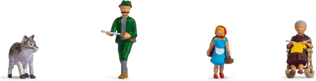 Noch H0 Roodkapje en de Boze Wolf Figuren