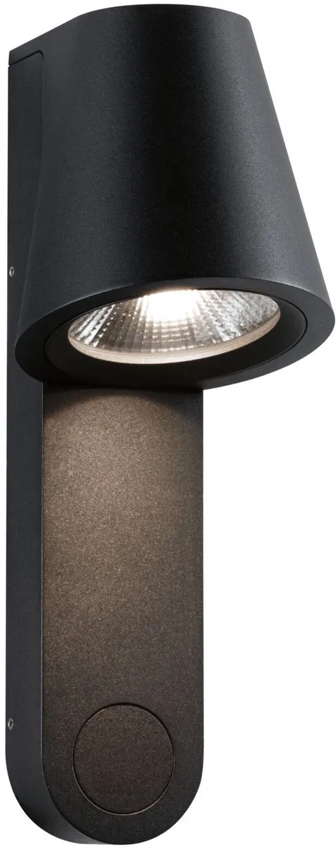 Paulmann Caissa LED Wandarmatuur Antraciet - 9W 700lm 3000K