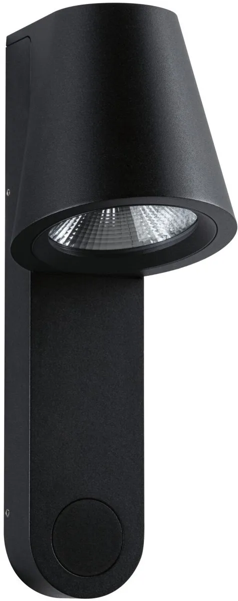 Paulmann Caissa LED Wandarmatuur Antraciet - 9W 700lm 3000K