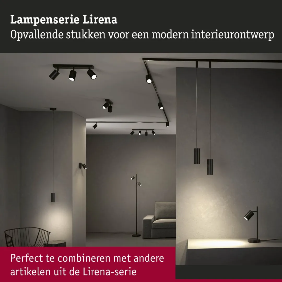 Paulmann Lirena Staande Lamp - 2x7W Zwart mat
