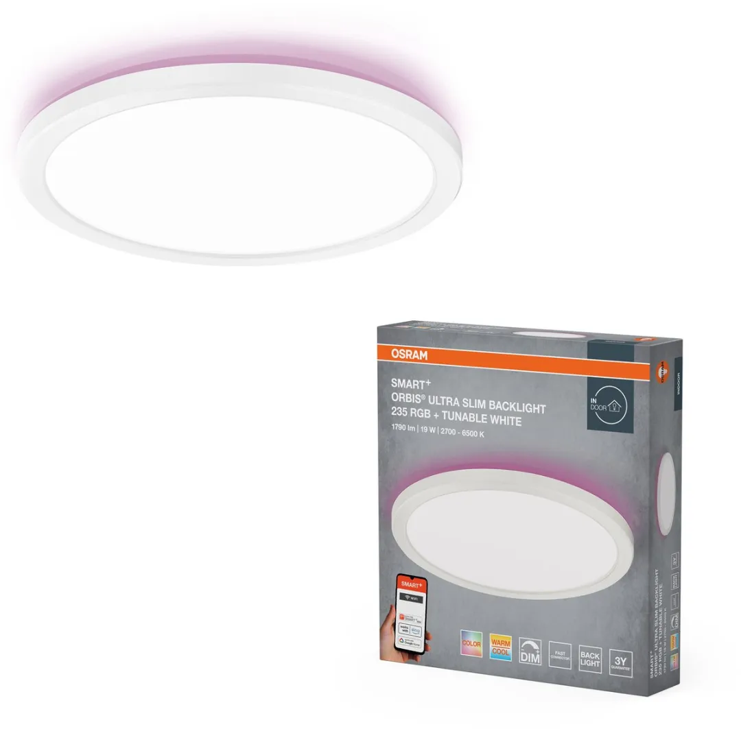 Osram SMART+ WiFi Orbis Ultra Paneelverlichting 235mm - 19W 1140lm RGBW - Wit