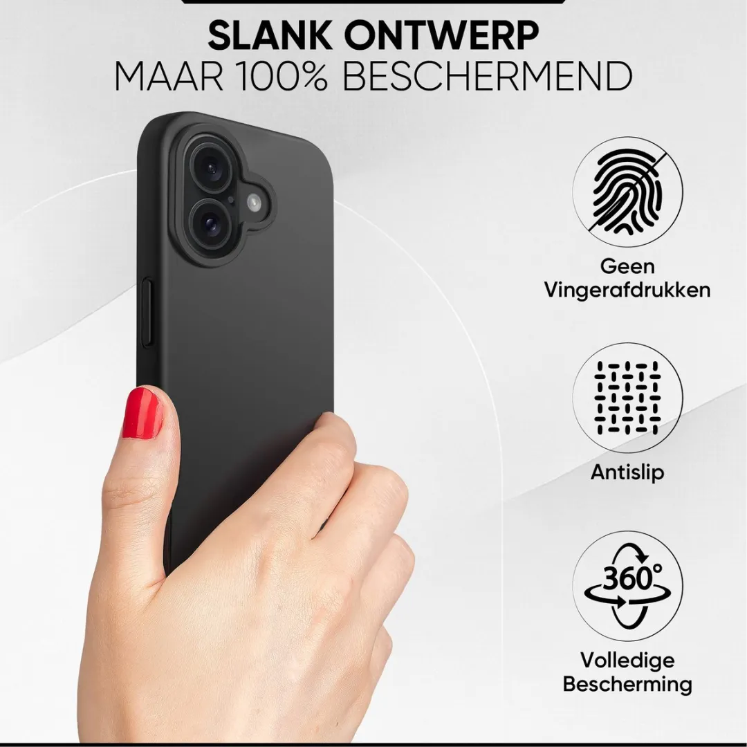 NUVEX iPhone 17 Siliconen Hoesje - Zwart