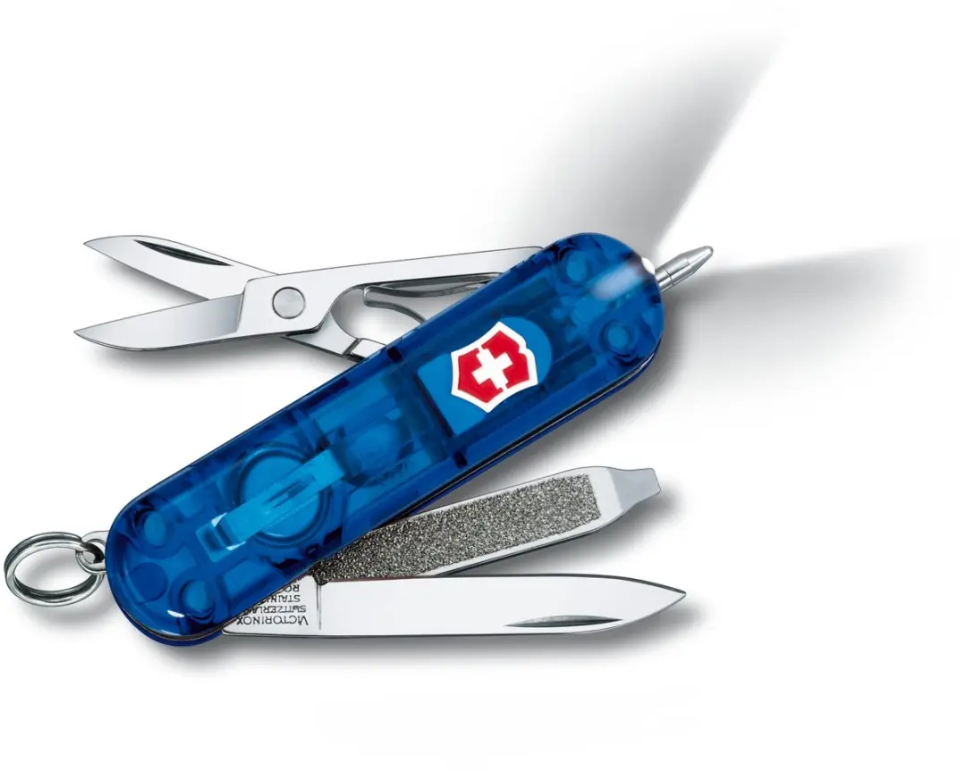 Victorinox Signature Lite Blue Transparant Zakmes 7 functies