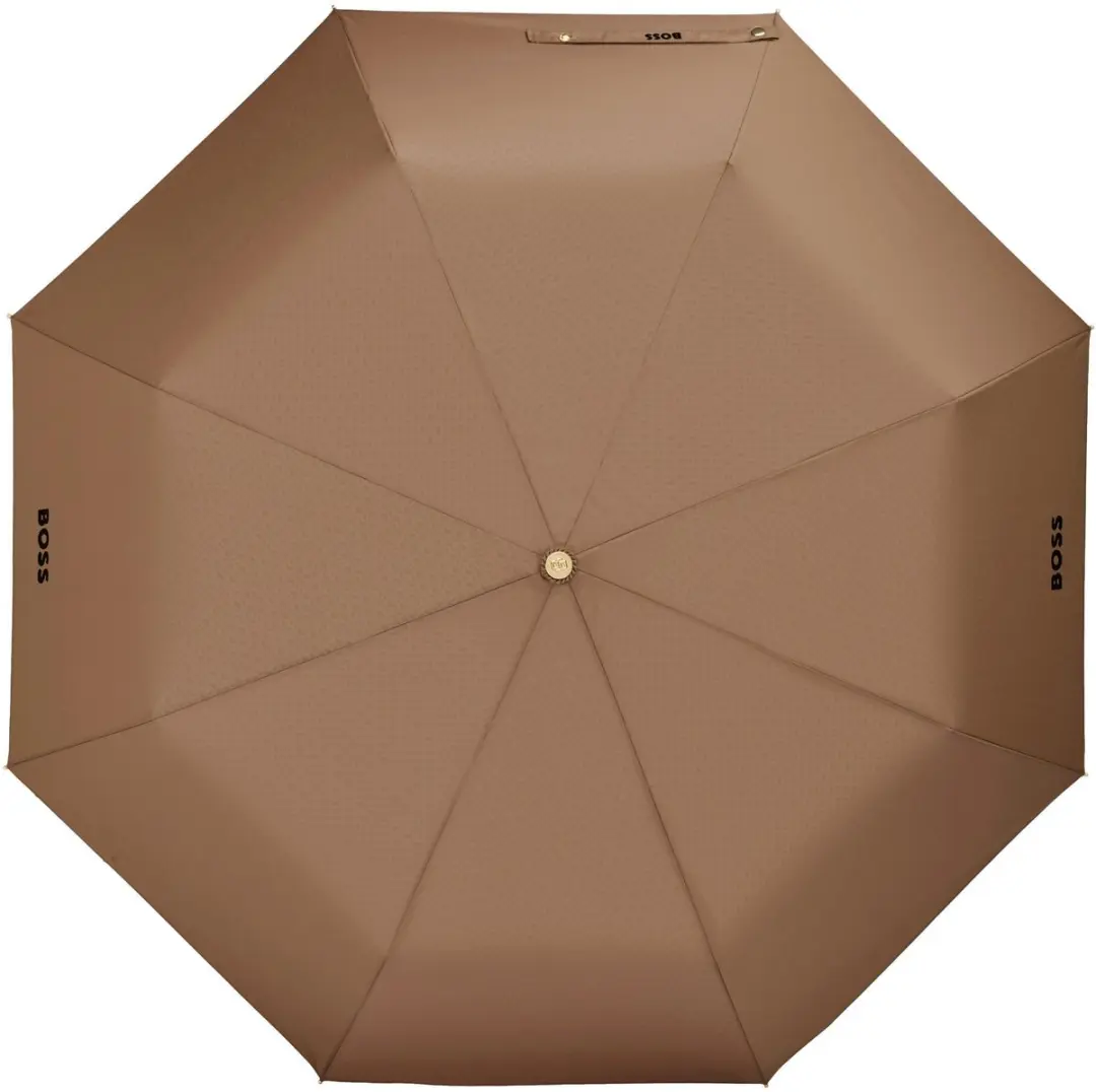 Hugo Boss Double B Pocket Umbrella Paraplu - Camel - afbeelding 3 van 6