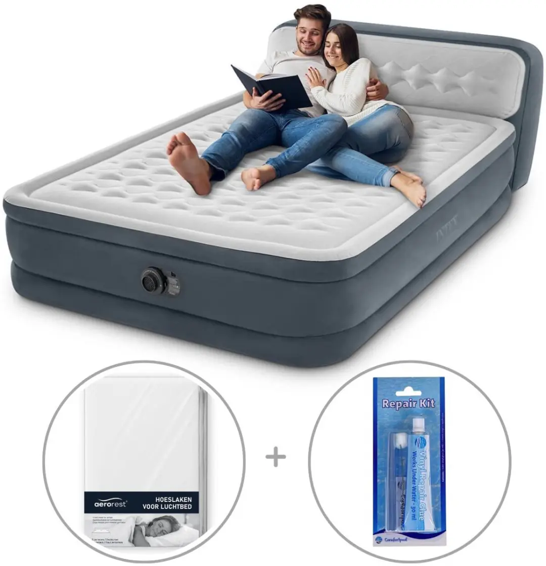 Intex Ultra Plush luchtbed met hoofdboord