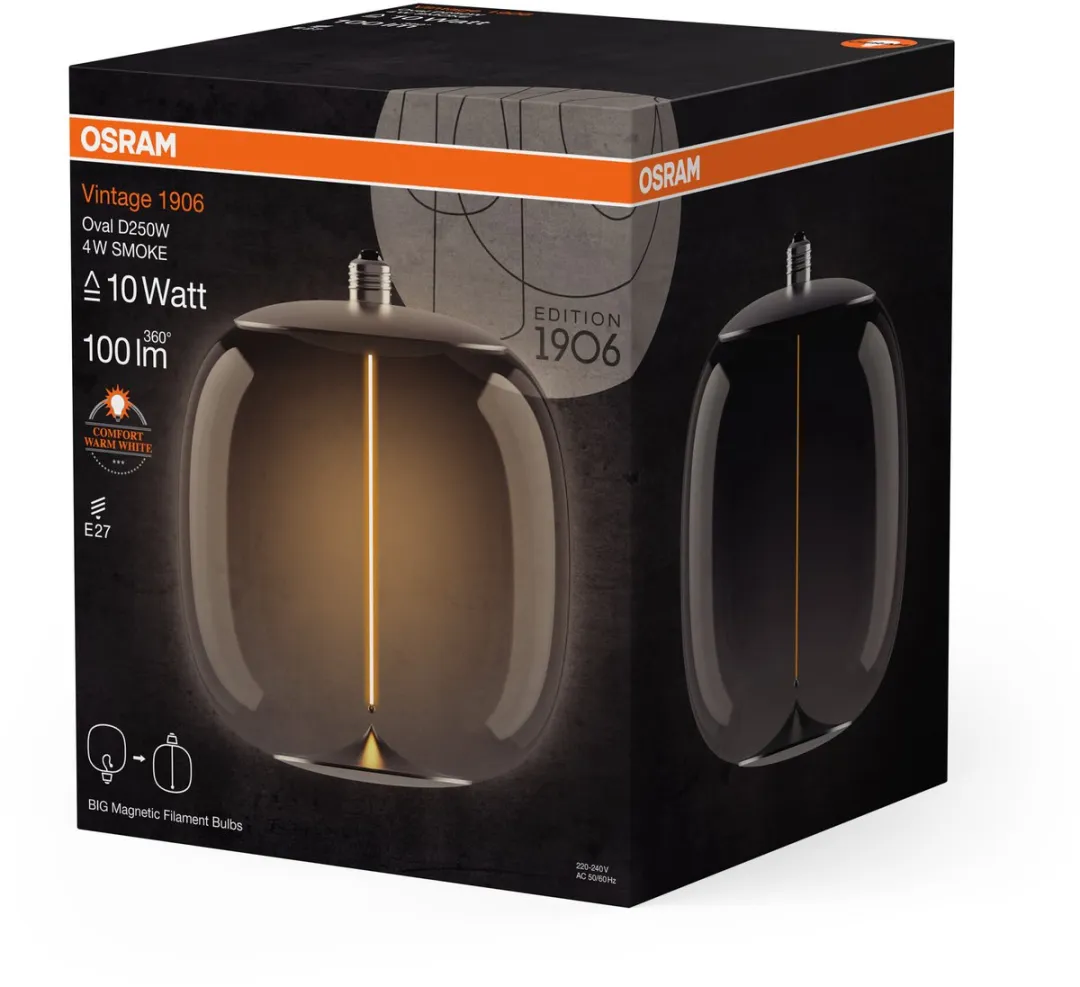 Osram Vintage 1906 BIG LED Lamp 4W E27 - 1800K Warm Wit - Ovaal - afbeelding 6 van 6