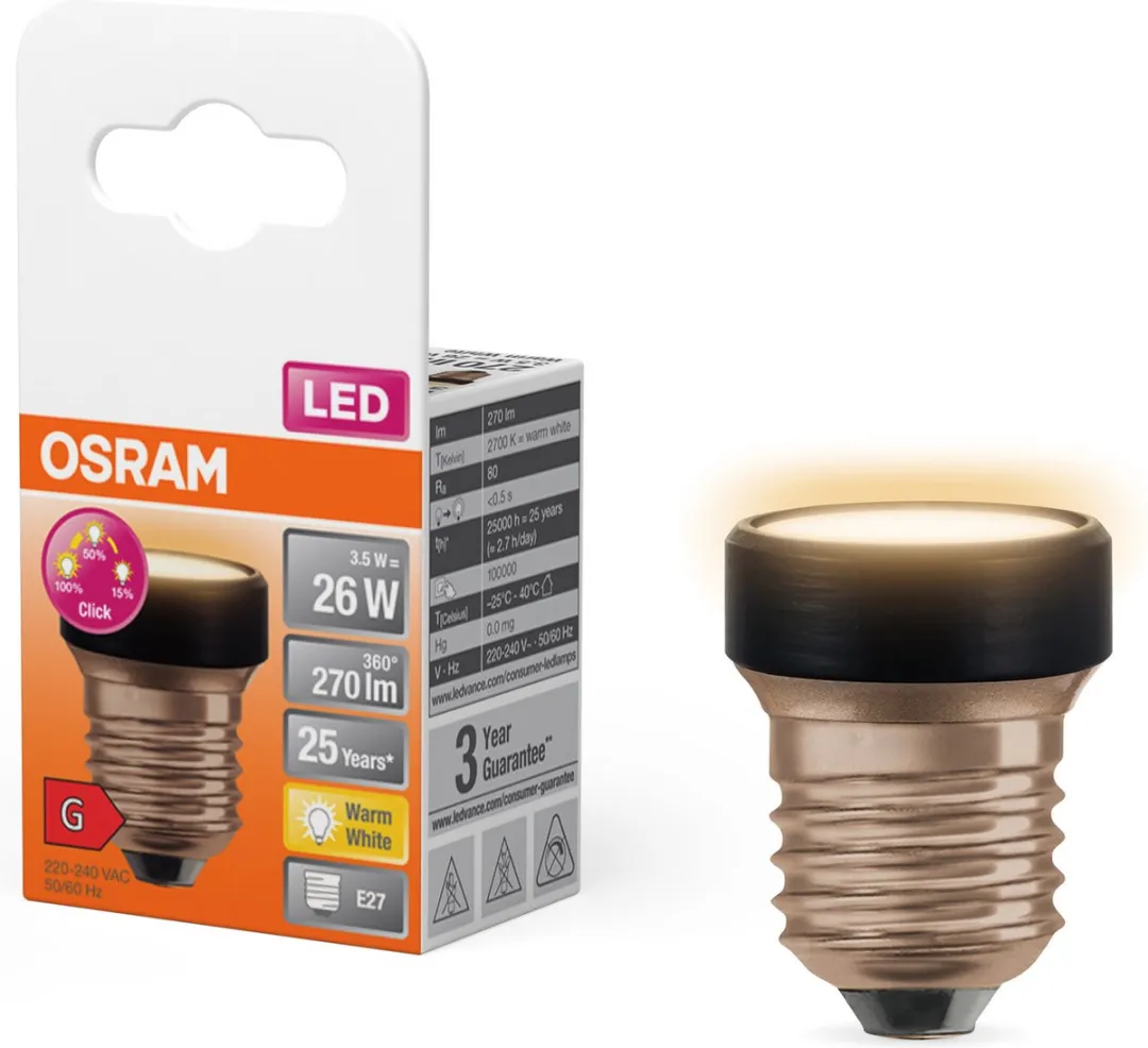 Osram LED E27 3.5W 270lm Warm Wit - 827 Zeer Warm Wit