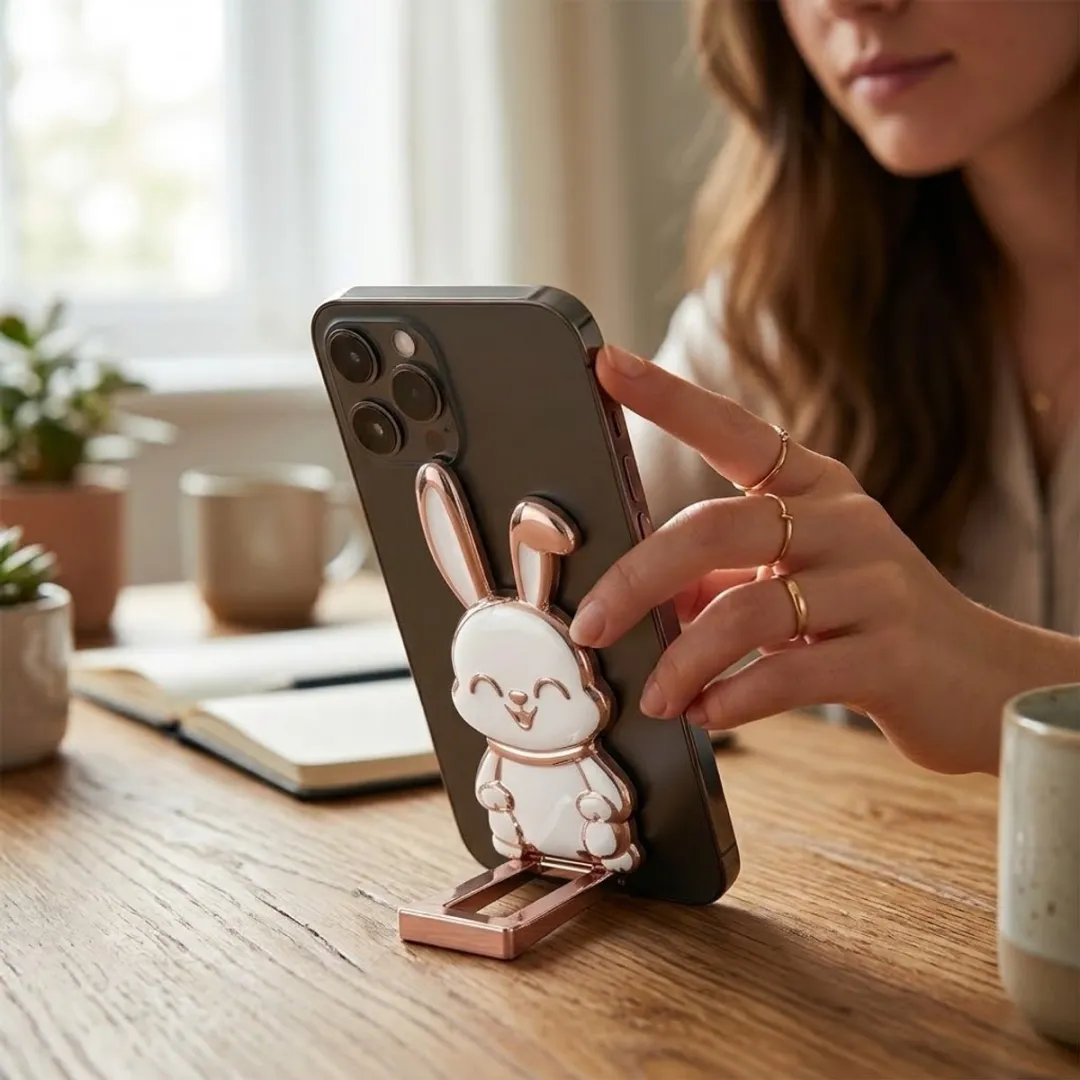 NuveX Luie Konijn Telefoonhouder - Universeel - Wit