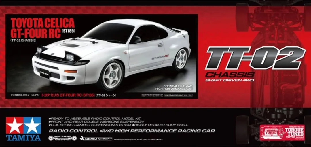 Tamiya RC Toyota Celica GT-Four ST185 TT-02 Modelbouwpakket 1:10
