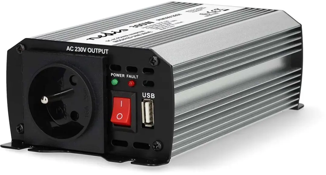Nedis Omvormer Gemodificeerde Sinusgolf 12V naar 230V - Zilver - afbeelding 3 van 5