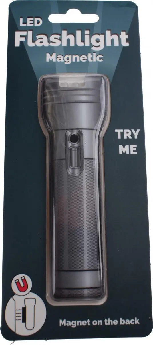 Johntoy Magnetische Zaklamp 12 Cm Grijs