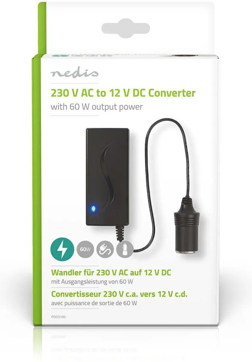 Nedis Spanningsomvormer 230V naar 12V - 60W - afbeelding 3 van 6