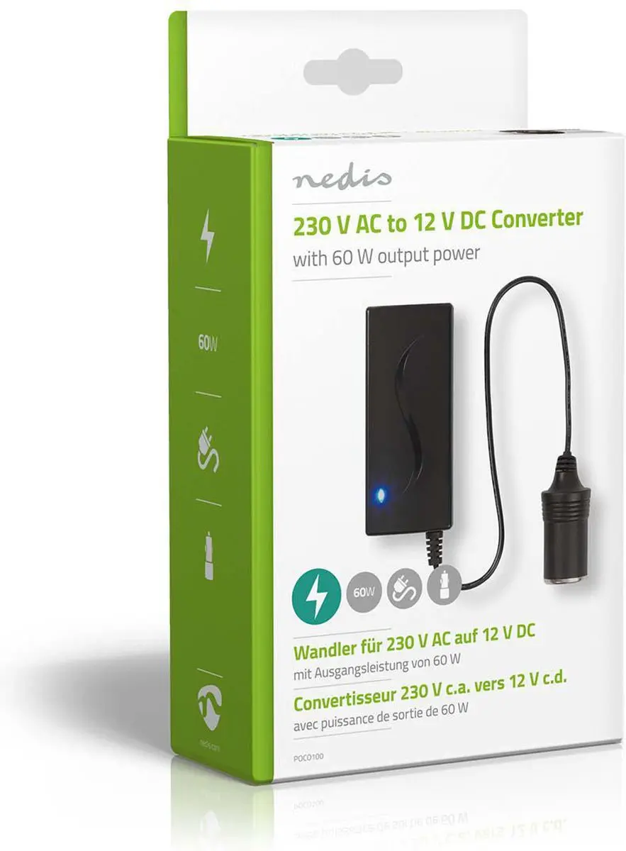 Nedis Spanningsomvormer 230V naar 12V - 60W - afbeelding 5 van 6