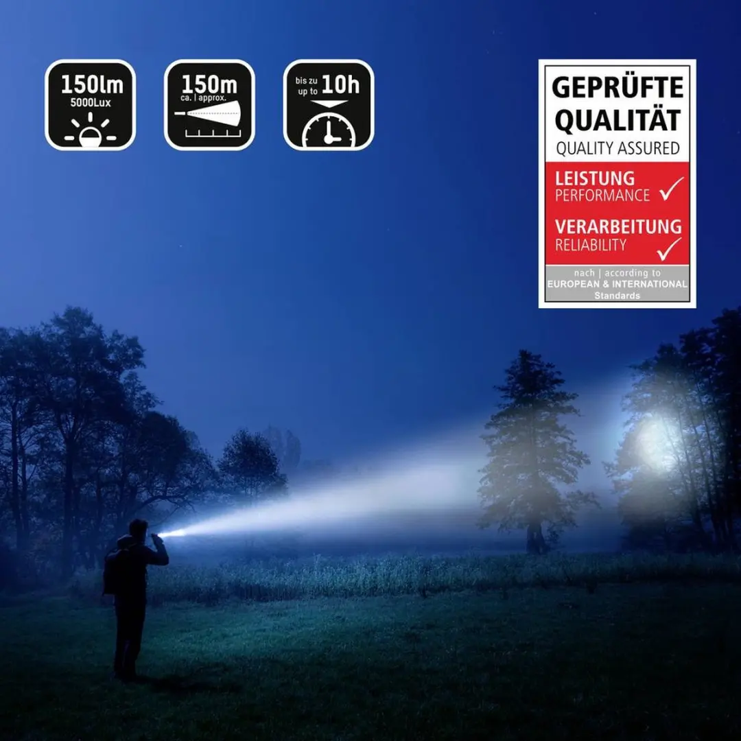 Ansmann T150 1600-0145 LED Zaklamp - 150 lm - afbeelding 6 van 6