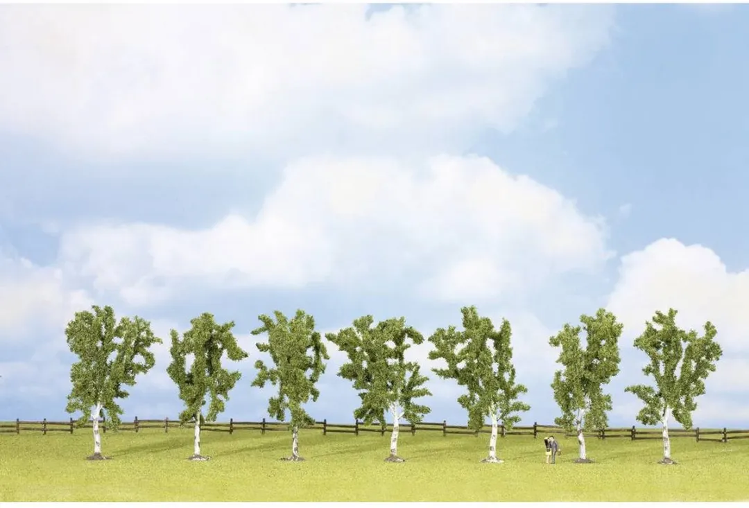 Noch Berken Schaal 0 Modelbouwdecoratie - Groen/Wit