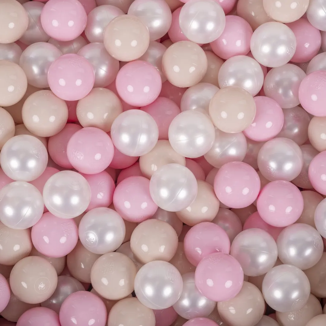 KiddyMoon PPZP-OK30D-135 Speeltuin - 300 Ballen - Pastel Beige/Paarsroze