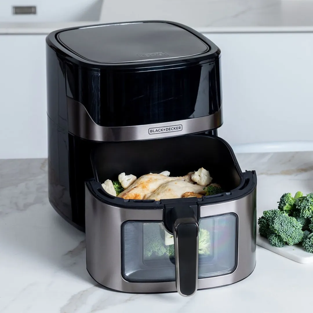 BLACK+DECKER BXAF6500E Enkel Vrijstaande Friteuse 1700W - Grijs/Zwart - afbeelding 6 van 6