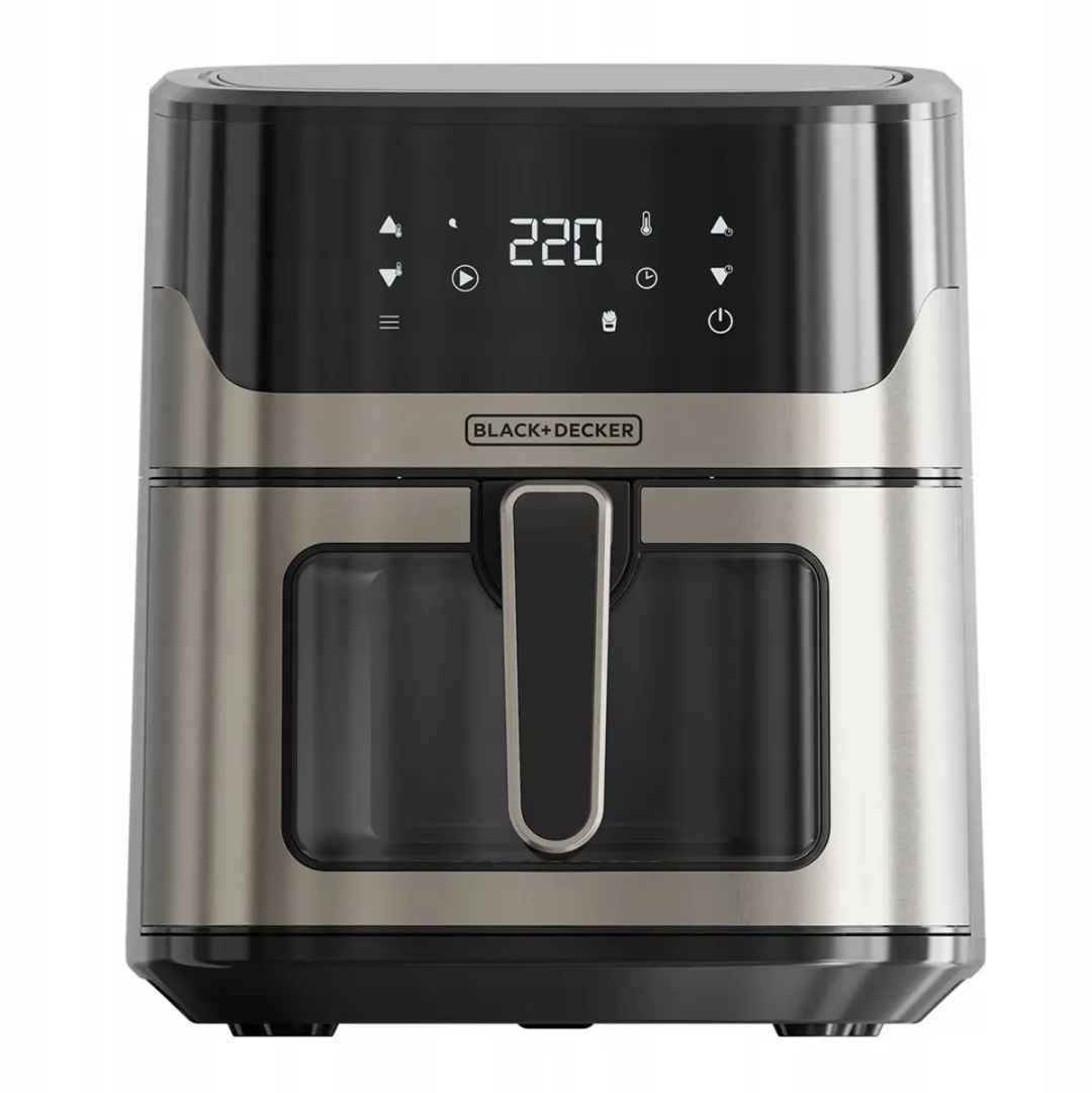 BLACK+DECKER BXAF6500E Enkel Vrijstaande Friteuse 1700W - Grijs/Zwart