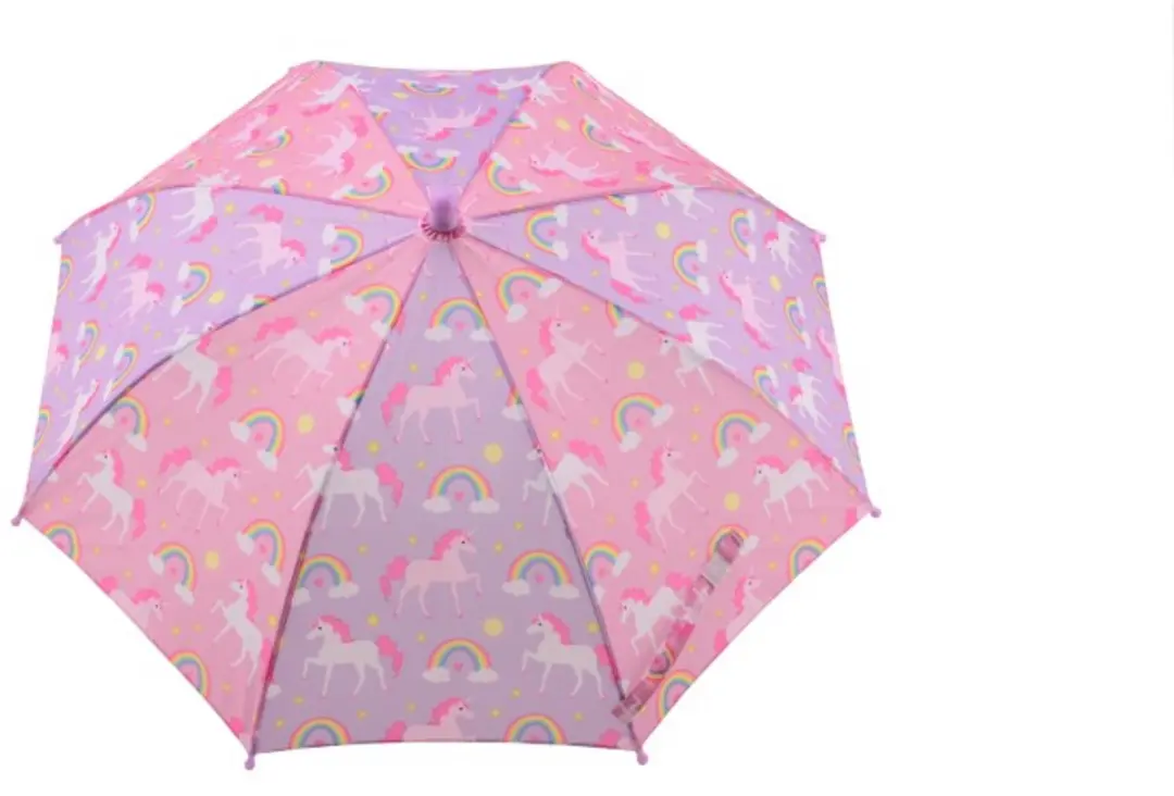 Johntoy Meiden Paraplu Eenhoorn en Regenboog - Roze - afbeelding 3 van 6