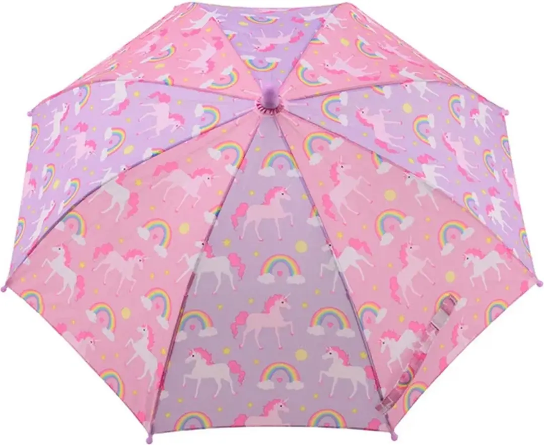 Johntoy Meiden Paraplu Eenhoorn en Regenboog - Roze - afbeelding 5 van 6