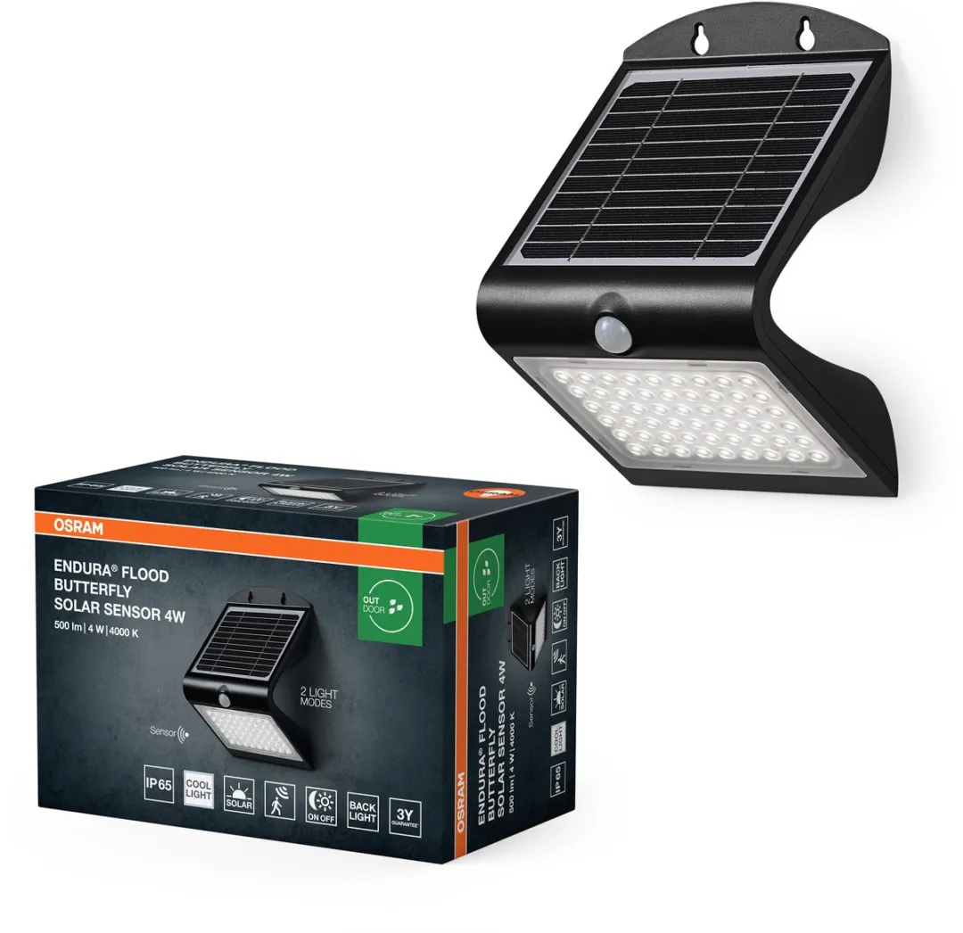 Osram Endura Butterfly Zonne-Schijnwerper 4W 500lm - Zwart