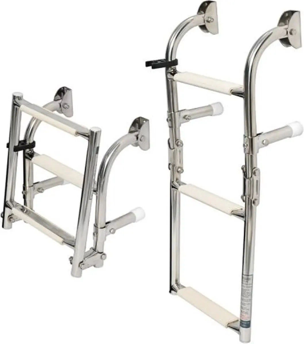 Osculati opklapbare RVS Zwemtrap 26x115cm