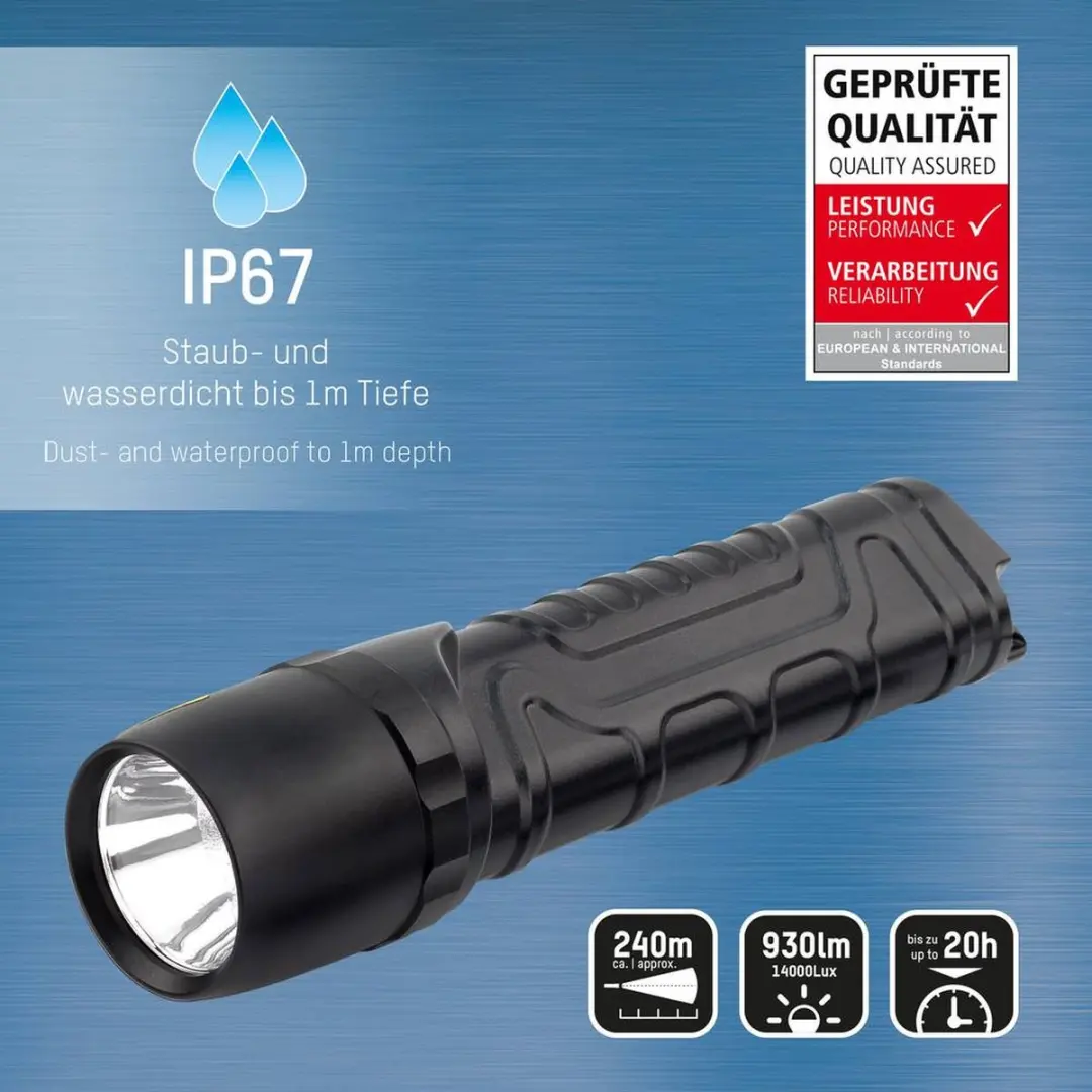 Ansmann M900P LED-zaklamp 1600-0162 - 930 lm - Zwart - afbeelding 6 van 6