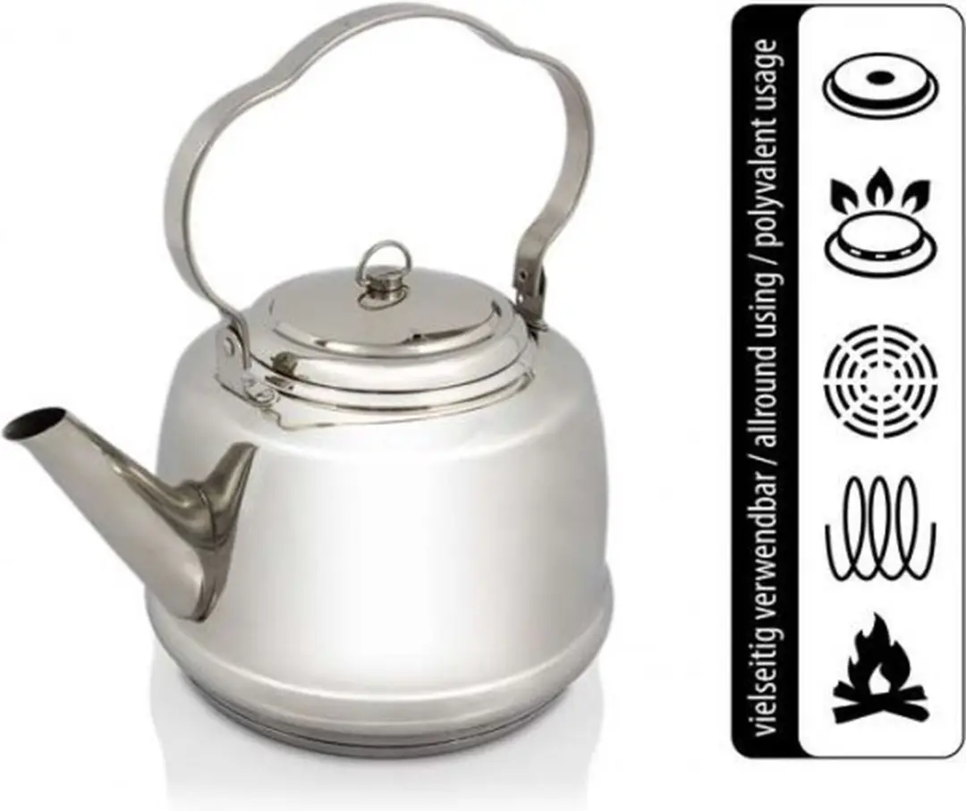 Petromax TK1 Waterketel - 1,5L - RVS - Zilver - afbeelding 4 van 6