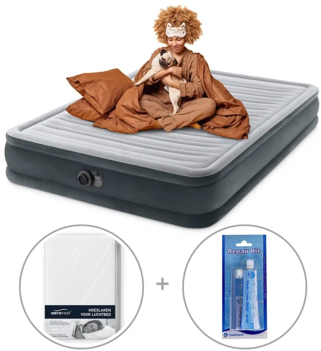 Intex Comfort Plush luchtbed met ingebouwde pomp