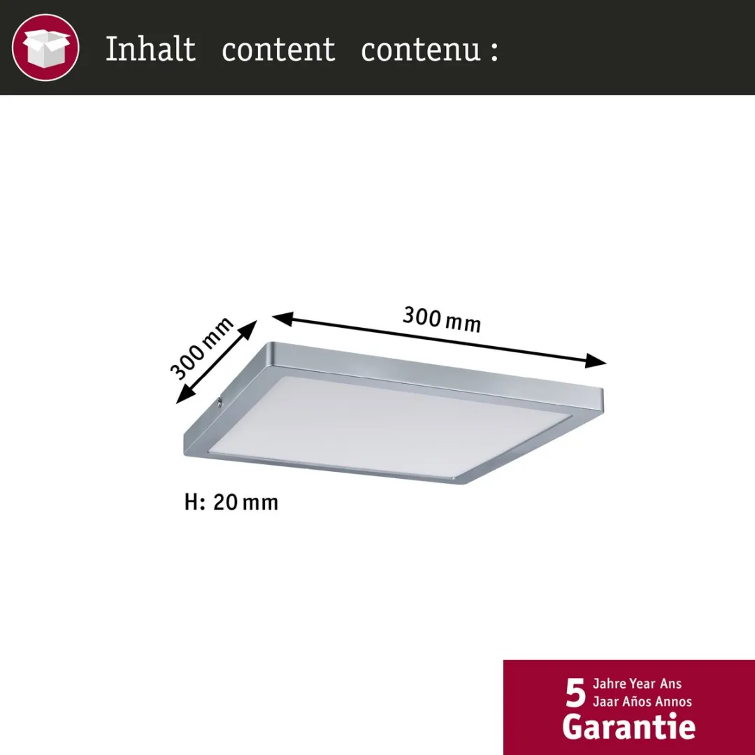 Paulmann LED-paneel Atria 16,5W 1450lm 2700K - Chroom mat