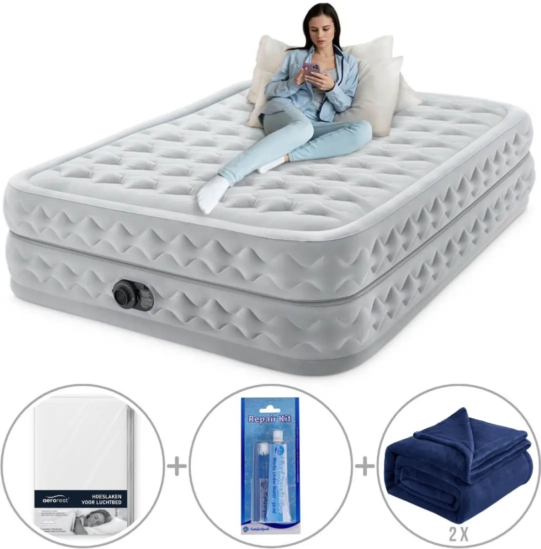 Intex Queen Supreme Air-Flow Luchtbed met ingebouwde pomp