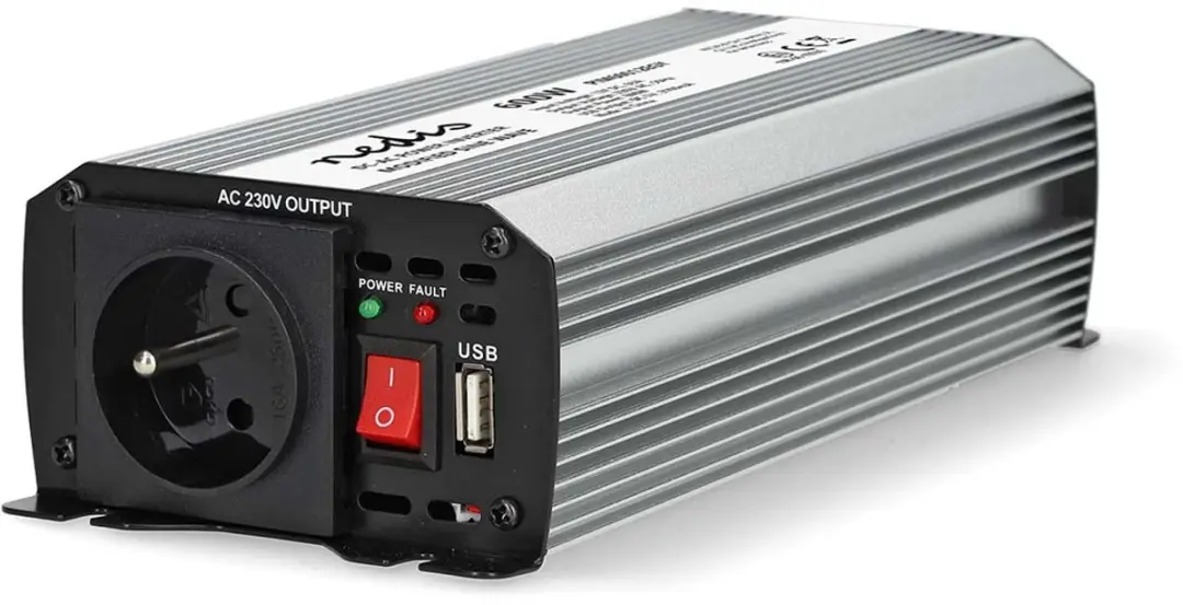 Nedis Omvormer 600W - Gemodificeerde Sinusgolf - 12V/230V - afbeelding 2 van 6