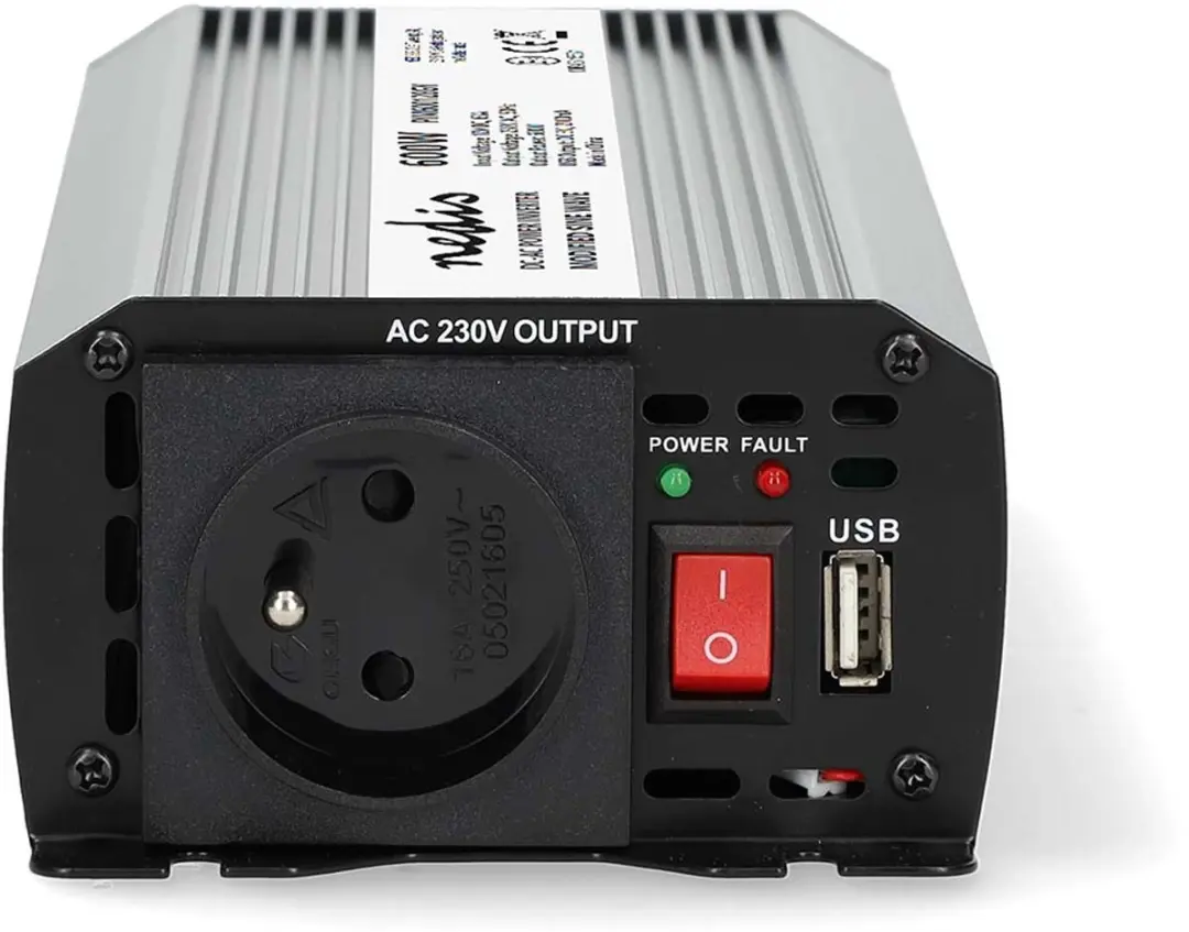 Nedis Omvormer 600W - Gemodificeerde Sinusgolf - 12V/230V - afbeelding 6 van 6