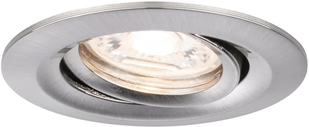 Paulmann Nova Mini Coin LED-inbouwlamp 4W 310lm 2700K - Ø66mm Staal geborsteld
