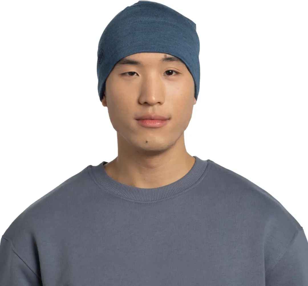 Buff Merino Midweight Muts - Blauw - afbeelding 3 van 5