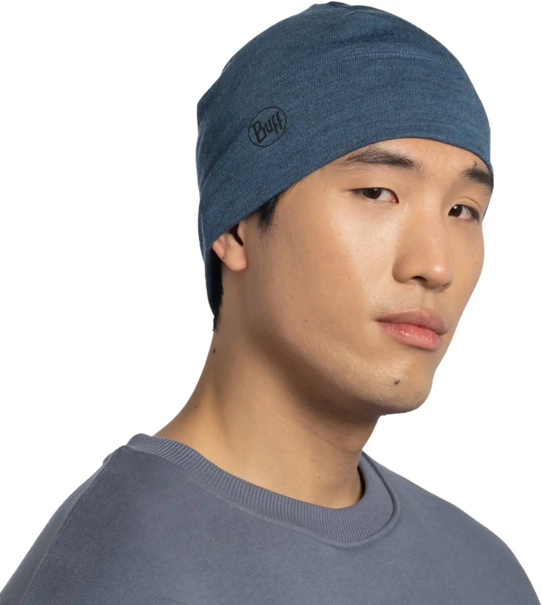 Buff Merino Midweight Muts - Blauw - afbeelding 4 van 5