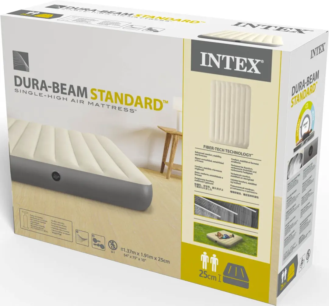 Intex Full Dura-Beam Single-High Luchtbed - Beige - afbeelding 5 van 6