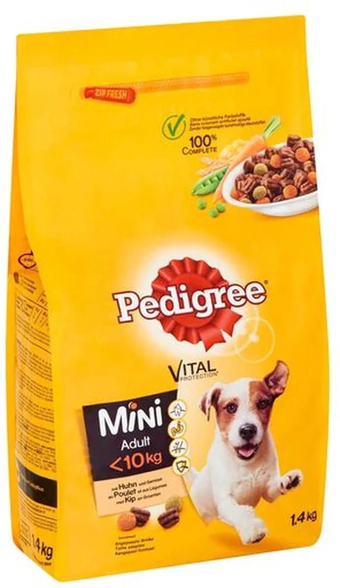 Pedigree Vital Mini Adult Kip & Groenten 4,2kg (3x1,4kg)