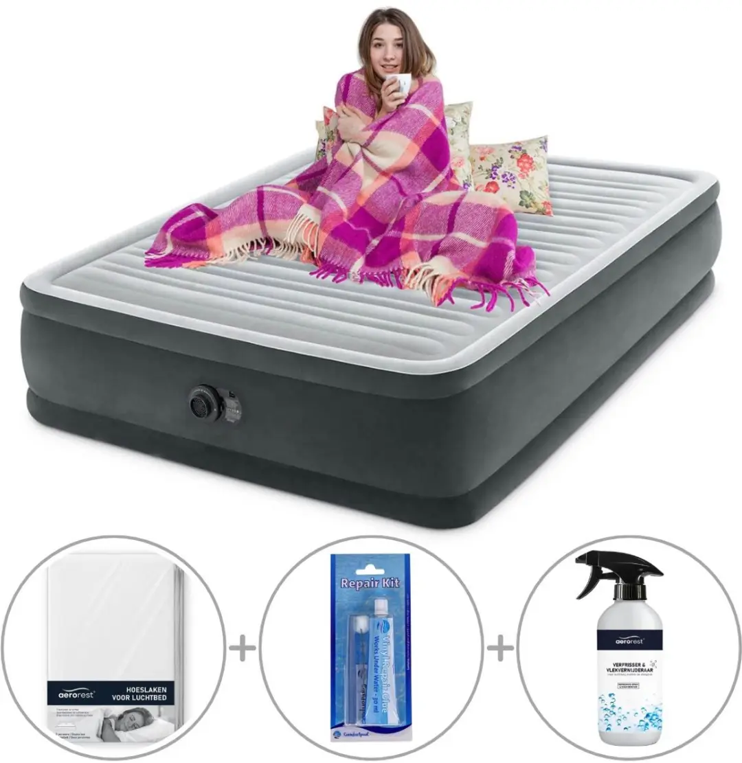 Intex Comfort Plush Elevated luchtbed met ingebouwde pomp
