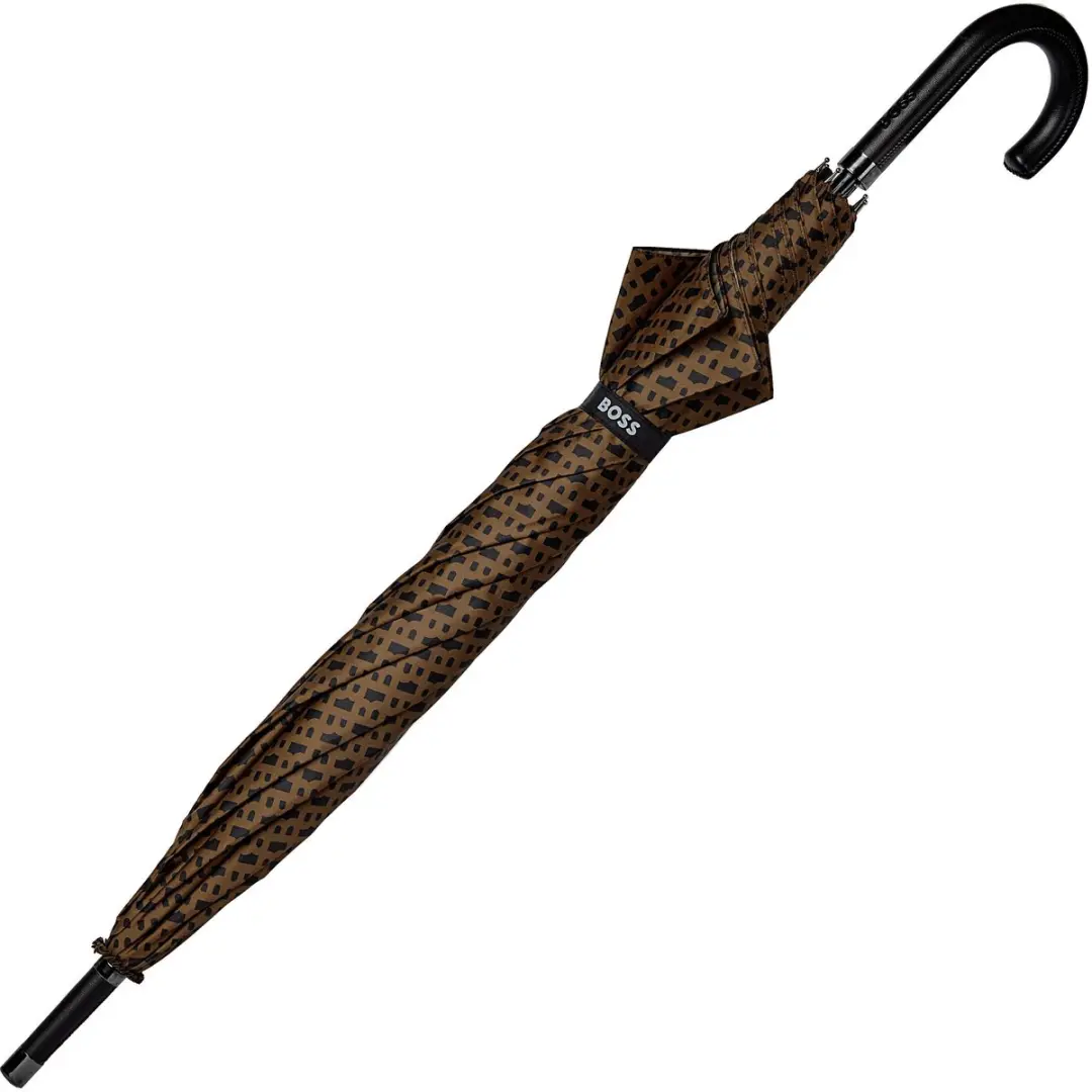 HUGO BOSS Monogramme Paraplu 115cm - Camel - afbeelding 6 van 6