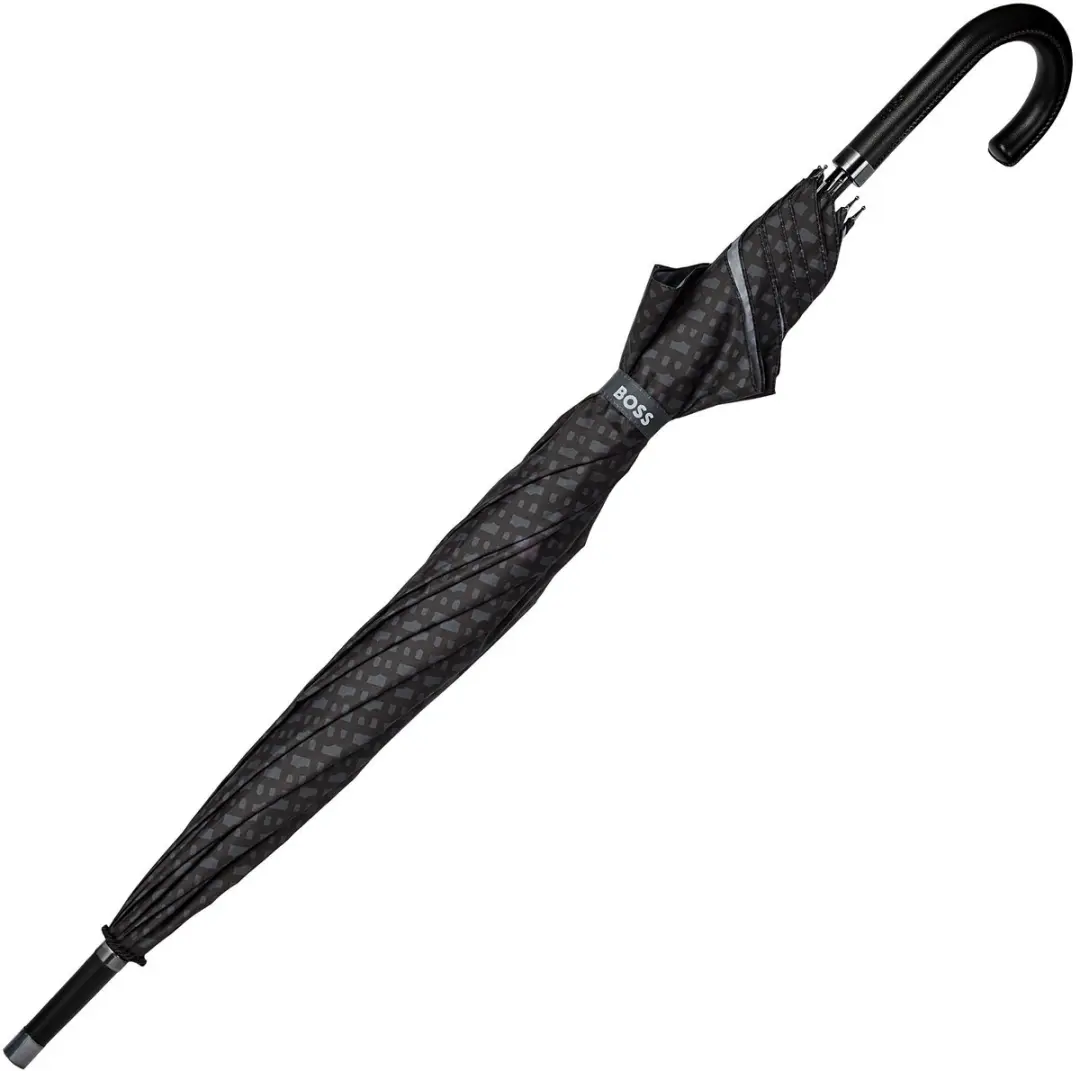 HUGO BOSS Monogramme Paraplu - 115cm - Donkergrijs - afbeelding 5 van 6