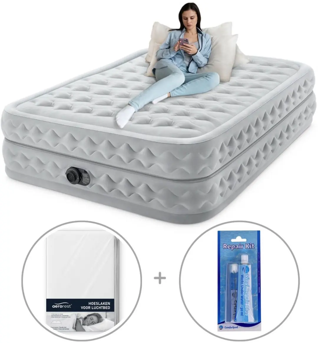 Intex Queen Supreme Air-Flow Luchtbed met ingebouwde pomp