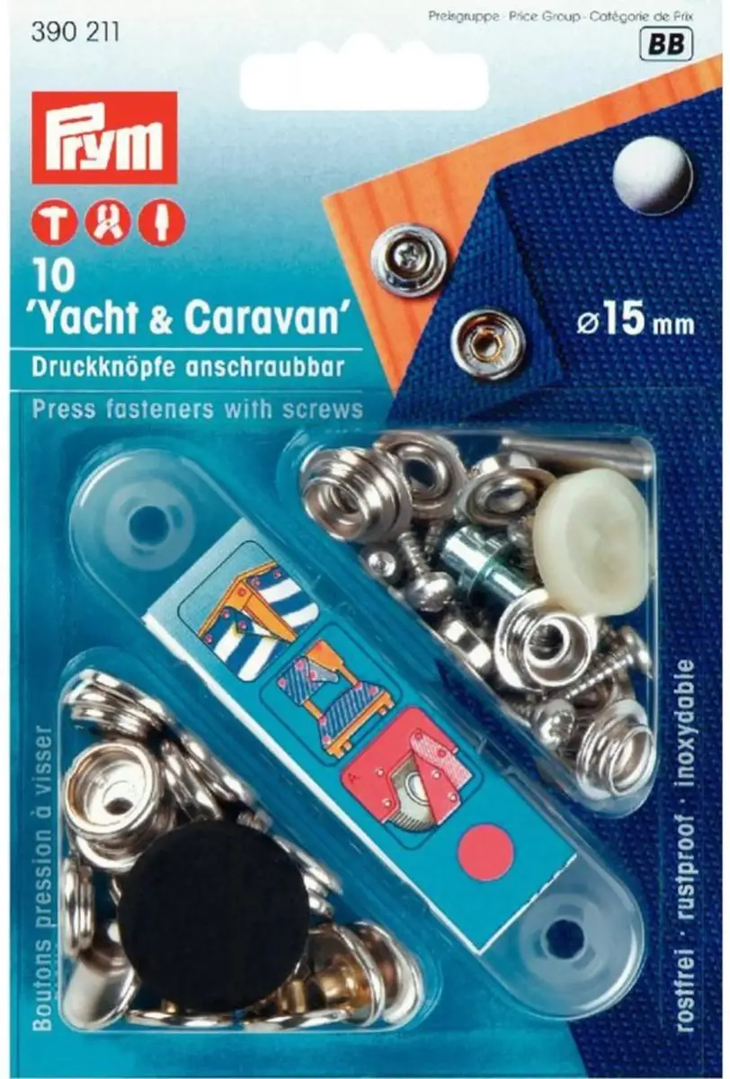 Prym Yacht en Caravan Naaivrijedrukknopen 15mm - 10 Stuks - afbeelding 4 van 6
