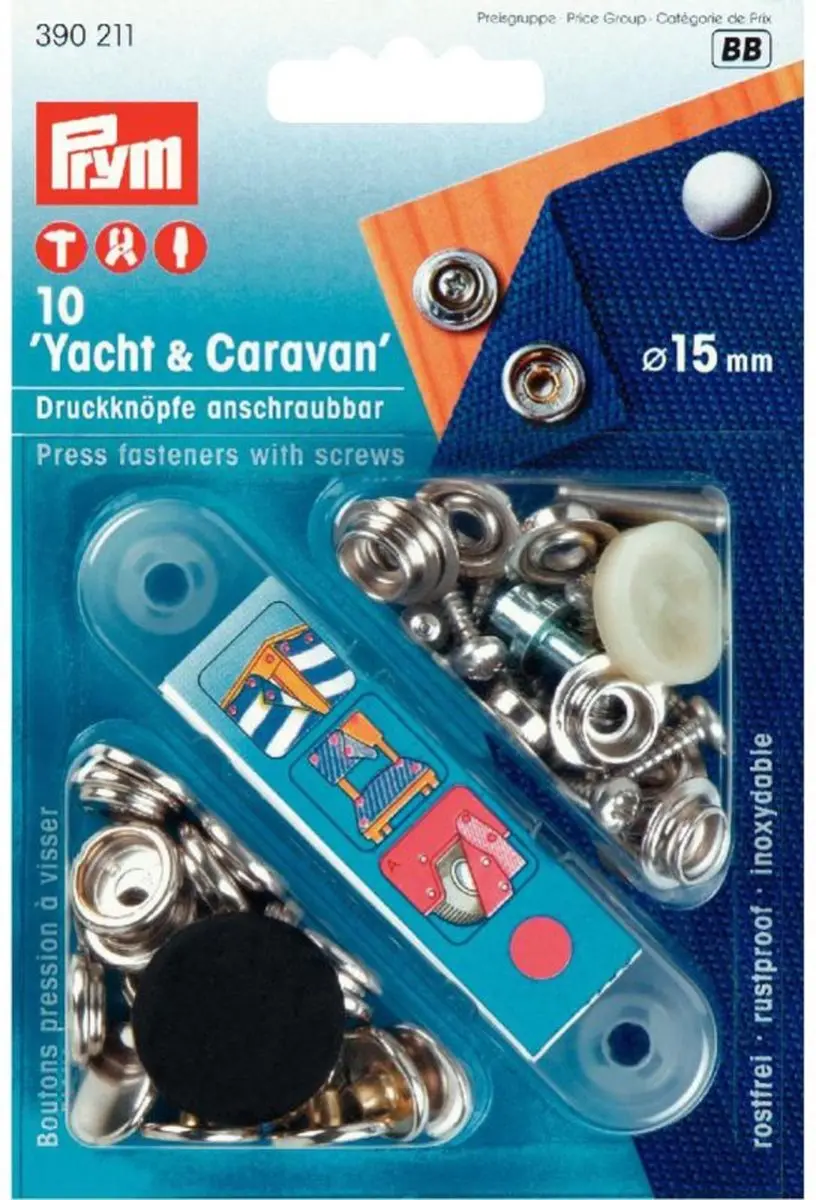 Prym Yacht en Caravan Naaivrijedrukknopen 15mm