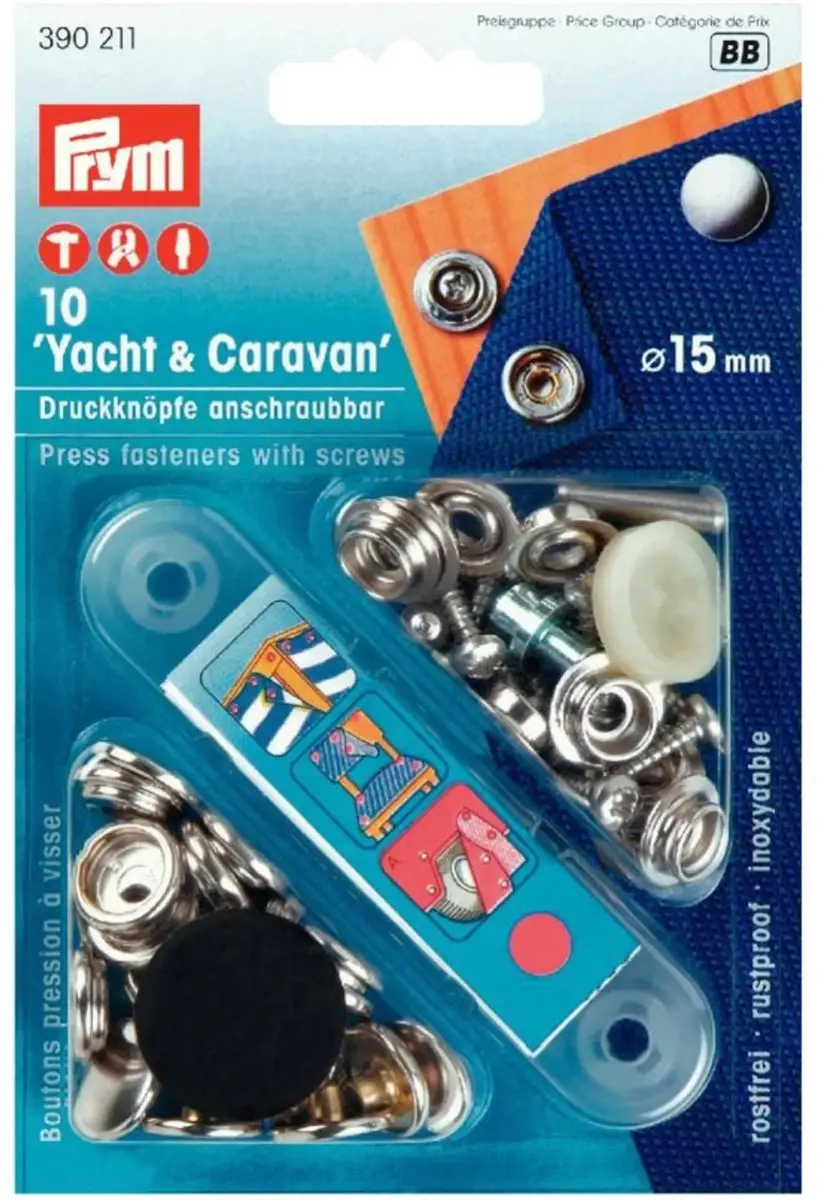 Prym Yacht en Caravan Naaivrijedrukknopen 15mm - 10 Stuks - afbeelding 5 van 6