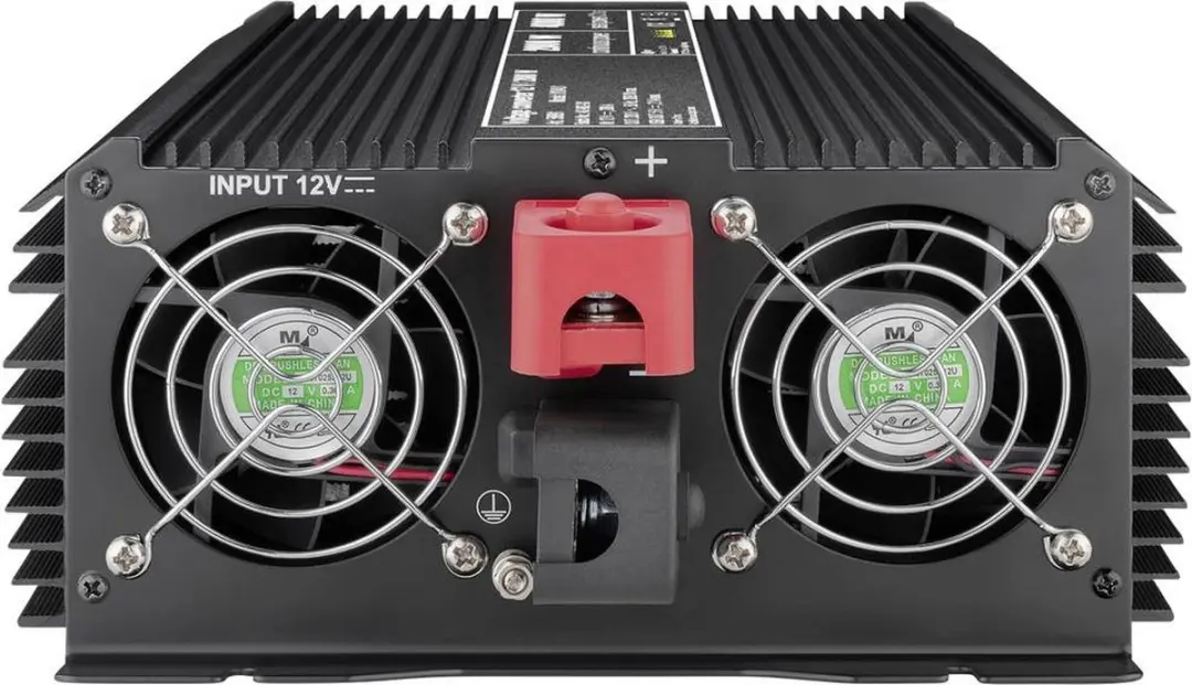 Goobay Spanningsomvormer 12V naar 230V - 2000W - Zwart - afbeelding 2 van 5