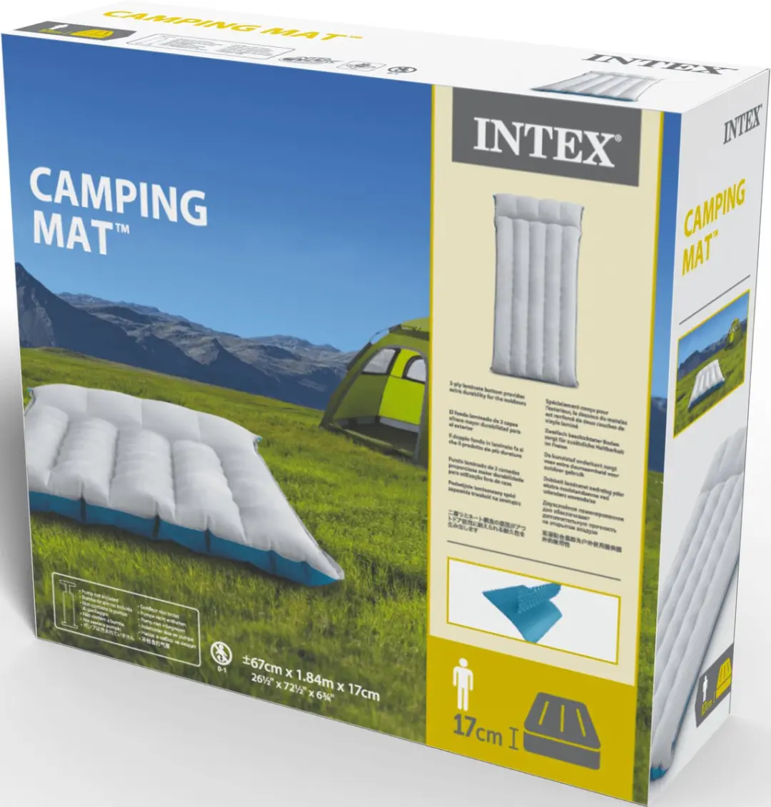 Intex Camping Luchtbed 67997 - 184x67cm - Grijs/Blauw - afbeelding 3 van 6