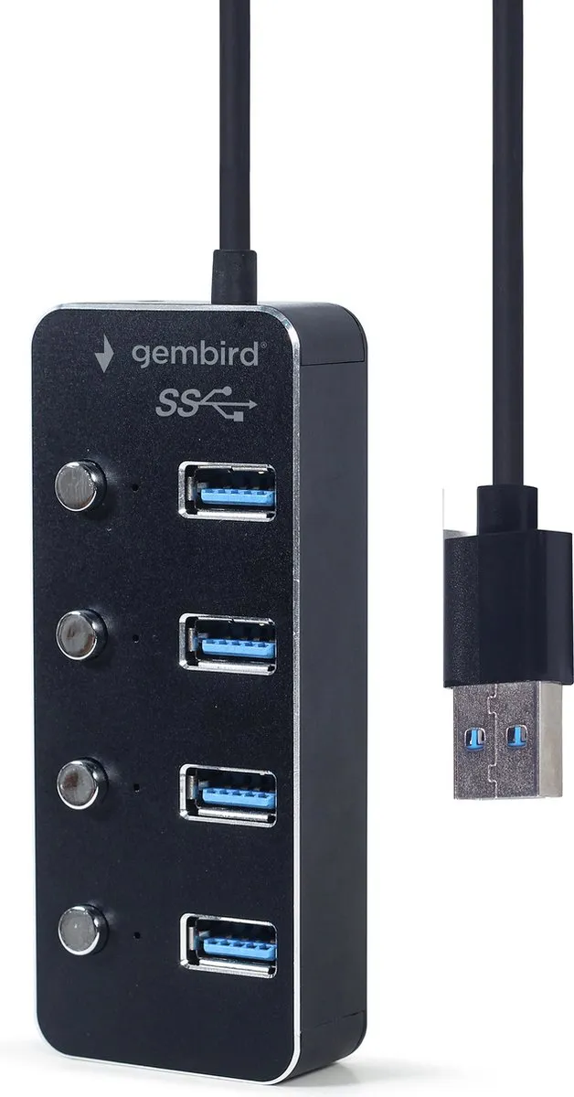 Gembird UHB-U3P4P-01 USB 3.1 Hub 4 Poorten - Zwart