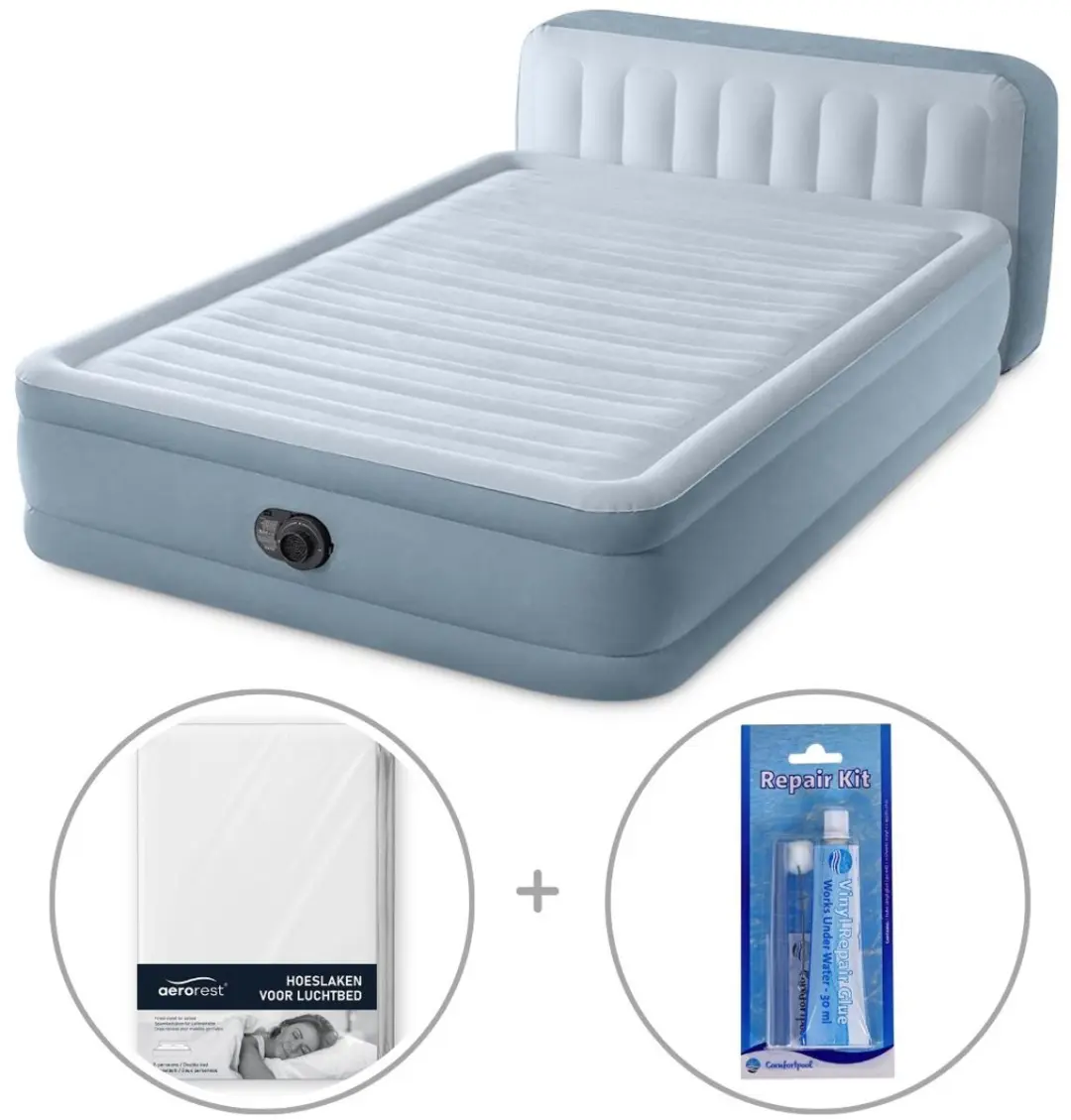 Intex Plush luchtbed met hoofdbord